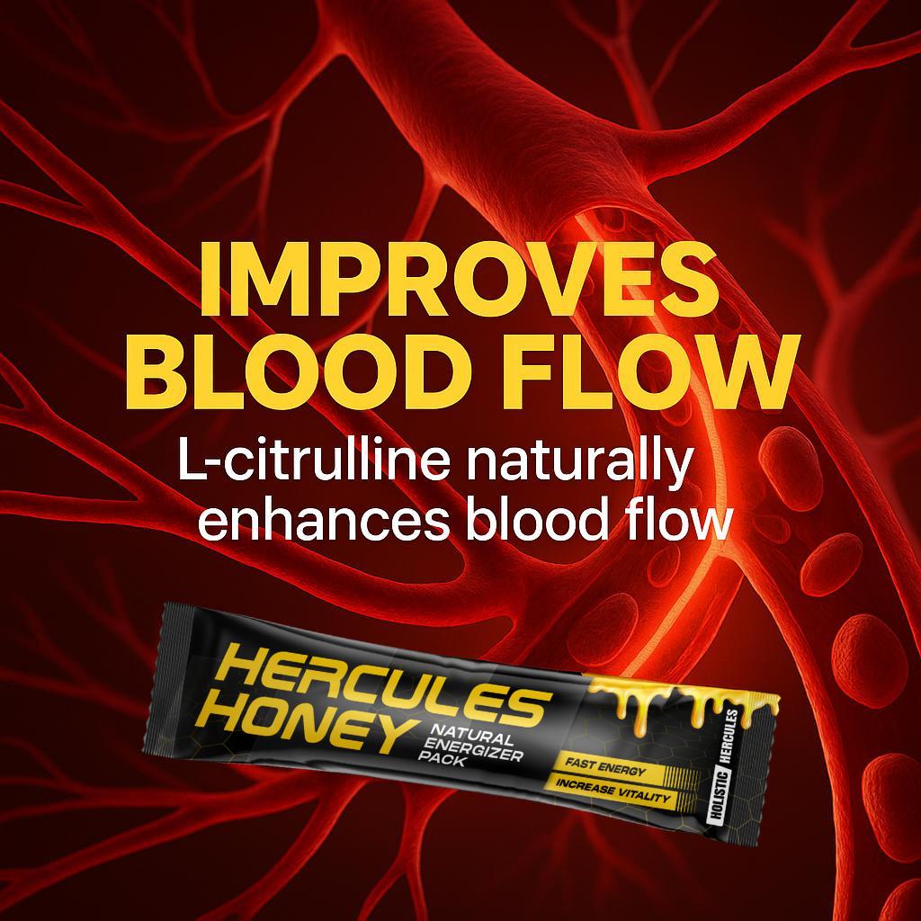 Hercules Natural Honey Sticks 6-in-1 Herbal Performance Blend (16 Count)