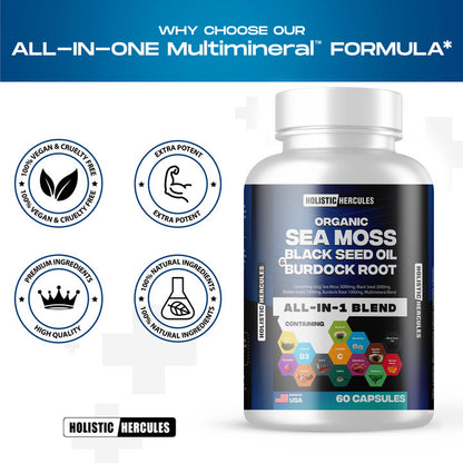 Hercules 12 in 1 Sea Moss Blend - (Stamina Boosting Capsules)